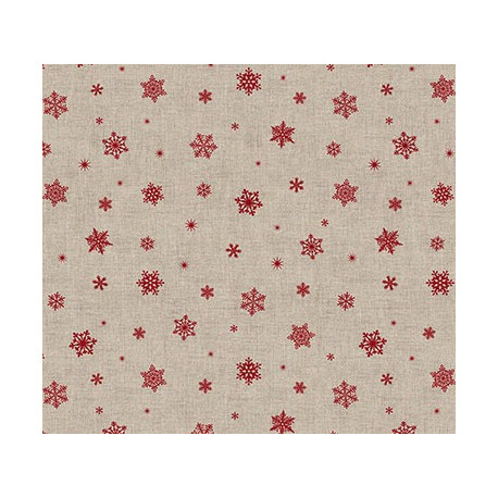 TOILE CIRÉE FLOCON rouge